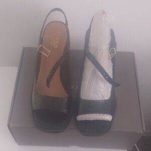 Franco Sarto Black Slingback Heels